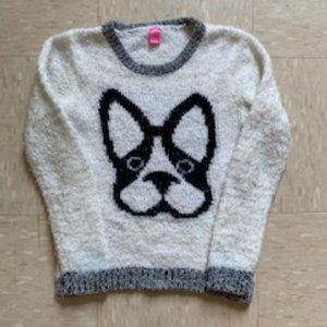 Black and White Girl's Dog Sweater